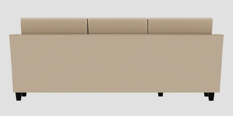 Bristo Velvet Rhs Sectional Sofa 2 Ottoman Lounger In Cream Beige Colour - Febonic Living