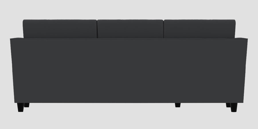 Bristo Velvet Rhs Sectional Sofa 2 Ottoman Lounger In Davy Grey Colour - Febonic Living