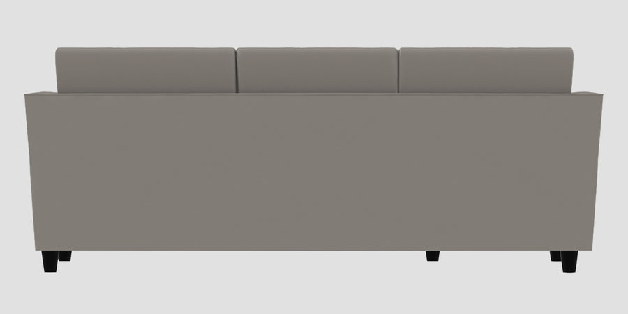 Bristo Velvet Rhs Sectional Sofa 2 Ottoman Lounger In Echo Grey Colour - Febonic Living