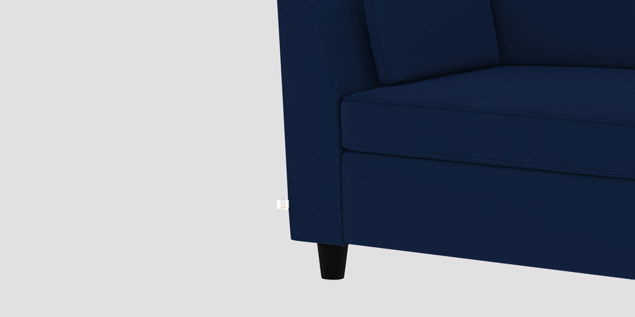 Bristo Velvet Rhs Sectional Sofa 2 Ottoman Lounger In Imperial Blue Colour - Febonic Living
