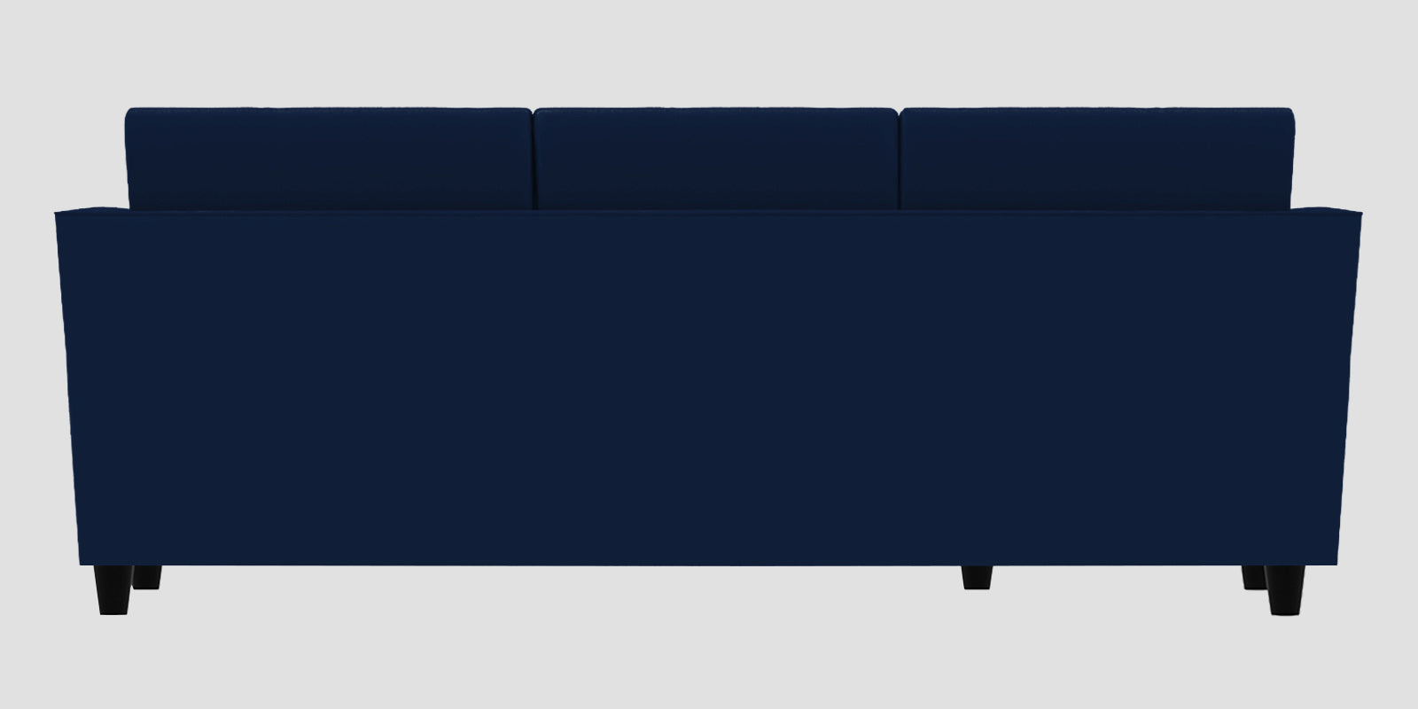 Bristo Velvet RHS Sectional Sofa (2+Ottoman Lounger) In Imperial Blue Colour - Febonic Living