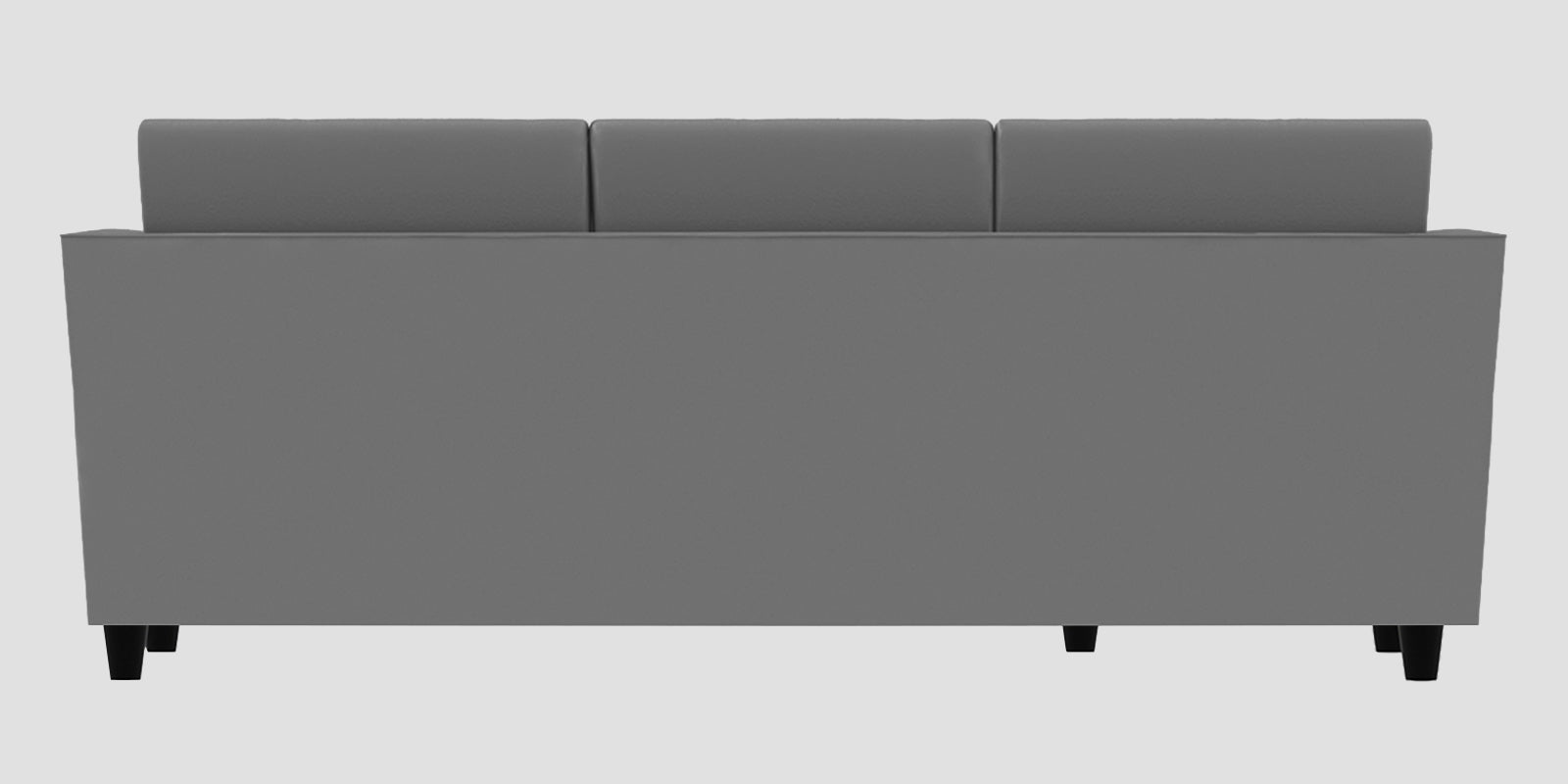 Bristo Velvet RHS Sectional Sofa (2+Ottoman Lounger) In Light Grey Colour - Febonic Living