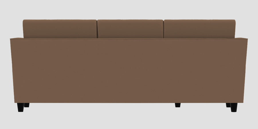 Bristo Velvet Rhs Sectional Sofa 2 Ottoman Lounger In Mocha Mouse Colour - Febonic Living