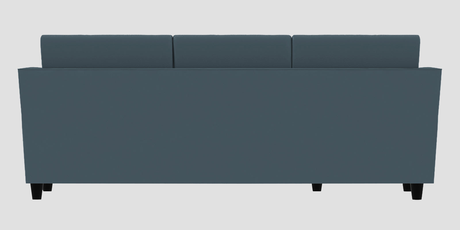 Bristo Velvet RHS Sectional Sofa (2+Ottoman Lounger) In Oxford Blue Colour - Febonic Living