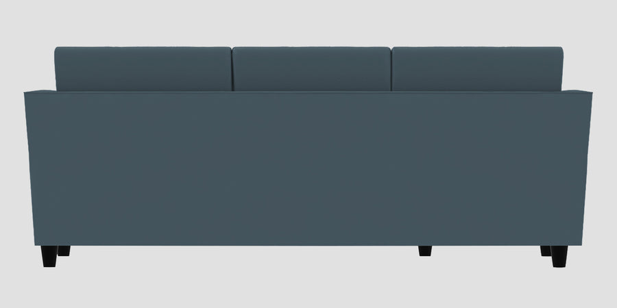 Bristo Velvet Rhs Sectional Sofa 2 Ottoman Lounger In Oxford Blue Colour - Febonic Living