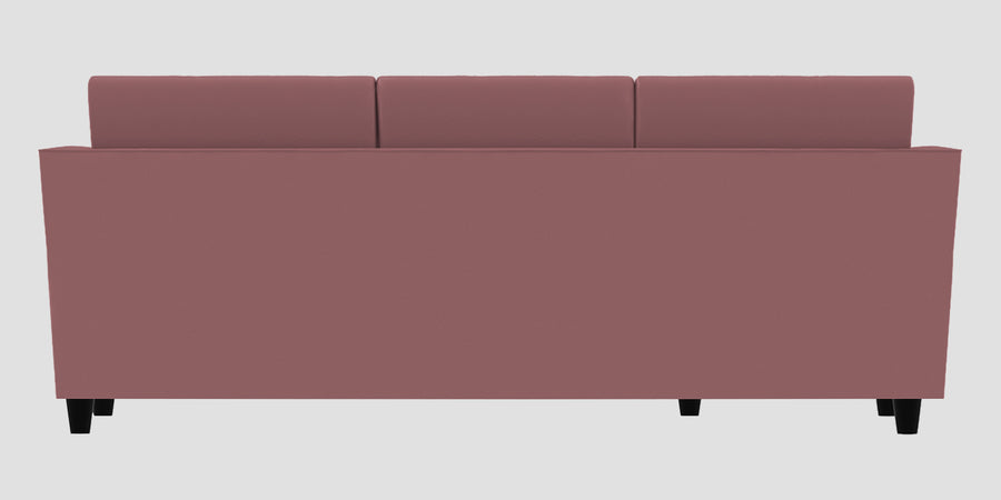 Bristo Velvet Rhs Sectional Sofa 2 Ottoman Lounger In Rose Pink Colour - Febonic Living
