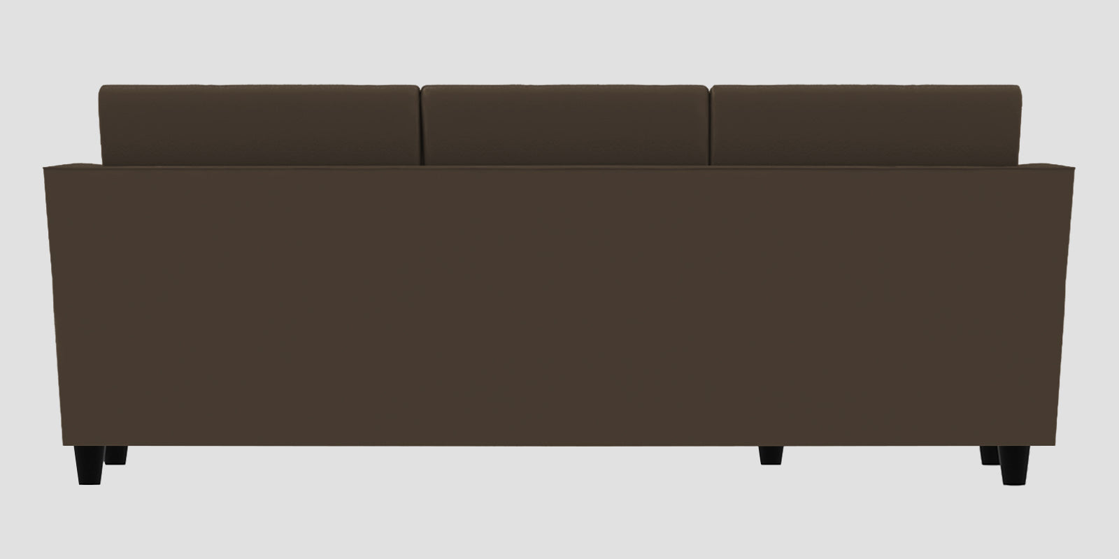 Bristo Velvet RHS Sectional Sofa (2+Ottoman Lounger) In Shade Brown Colour - Febonic Living