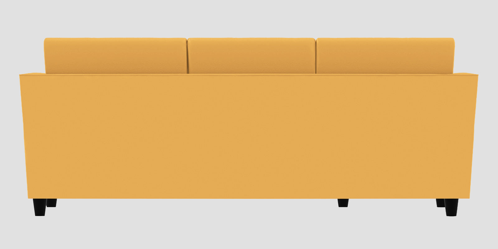 Bristo Velvet RHS Sectional Sofa (2+Ottoman Lounger) In Turmeric Yellow Colour - Febonic Living