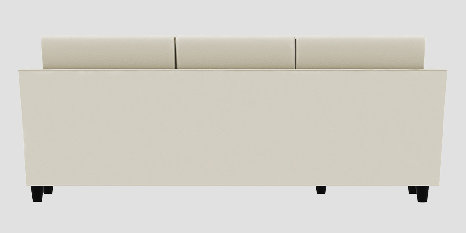 Bristo Velvet RHS Sectional Sofa (2+Ottoman Lounger) In Warm White Colour - Febonic Living