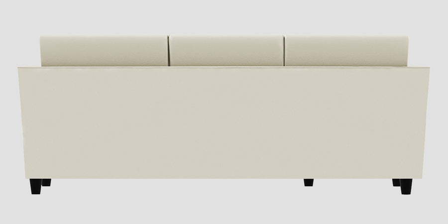 Bristo Velvet Rhs Sectional Sofa 2 Ottoman Lounger In Warm White Colour - Febonic Living