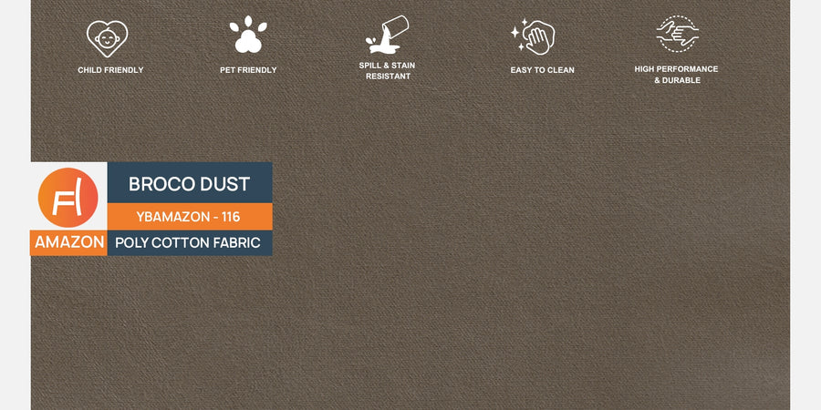 Woody Fabric 2 Seater Sofa In Broco Dust Colour - Febonic Living