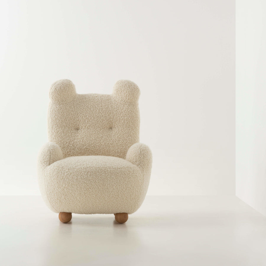 Bruin Wing Velvet Chair - Warm White