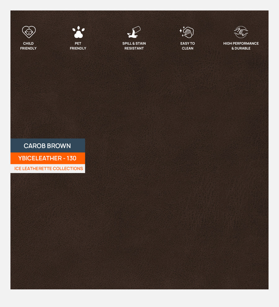Sterio Leatherette 1 Seater Sofa In Carob Brown Colour - Febonic Living