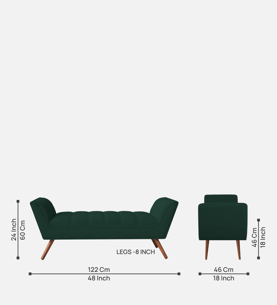 Cartes Velvet Bench In Forest Green Colour - Febonic Living