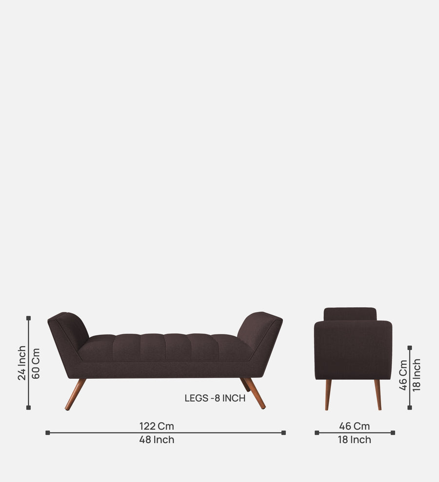 Cartes Velvet Bench In Mocha Brown Colour - Febonic Living