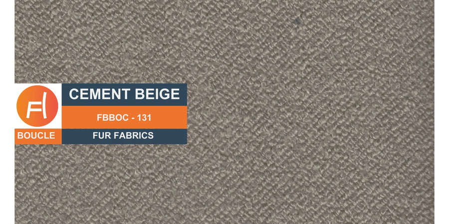 Nesco Boucle Fabric 3 Seater Sofa In Cement Beige Colour - Febonic Living