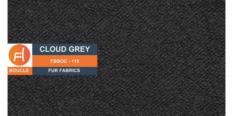 Nesco Boucle Fabric 3 Seater Sofa In Cloud Grey Colour - Febonic Living