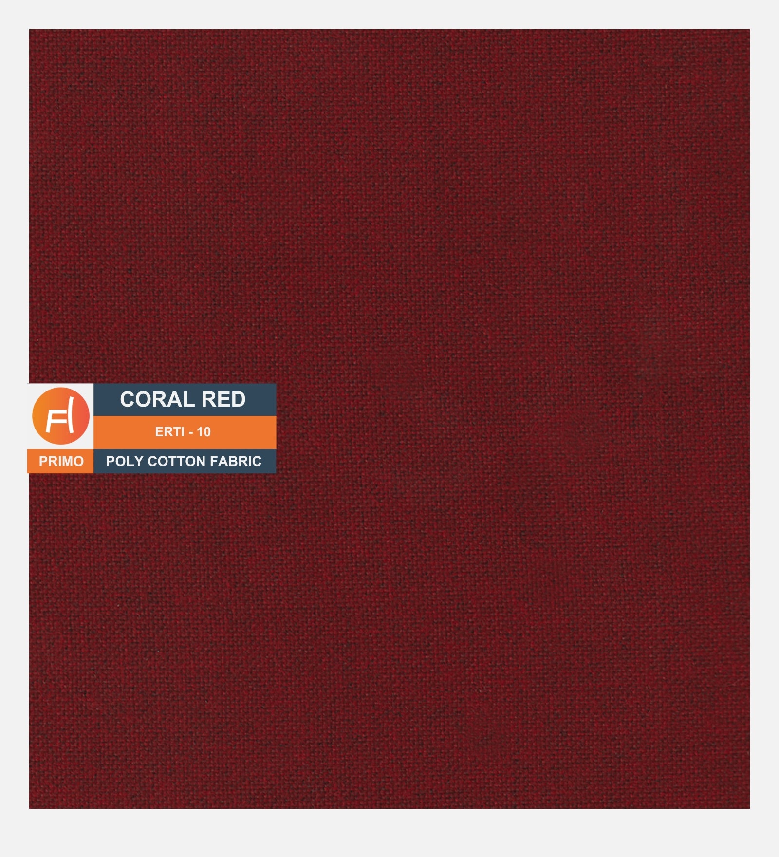 Primo Poly Cotton Fabric Corel Red Colour