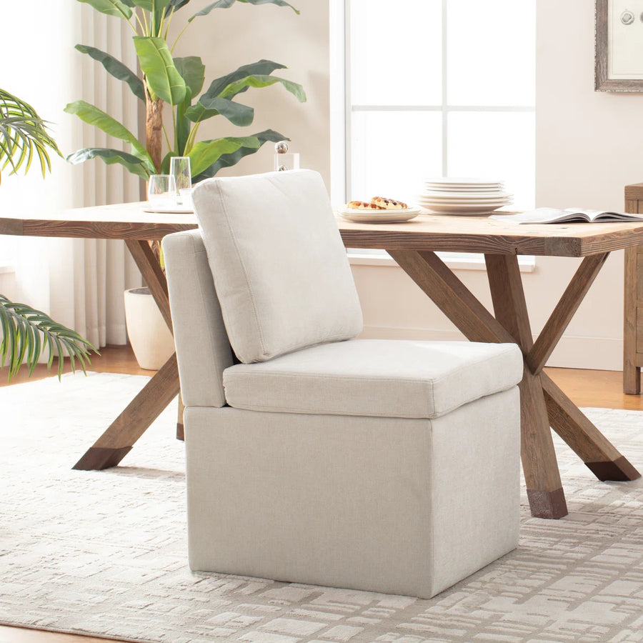 Camla Fabric Dining Chair In Beige Colour Set Of 2 - Febonic Living