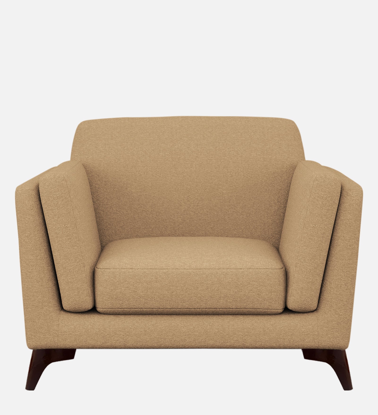 Candy Fabric 1 Seater Sofa In Copper Brown Colour