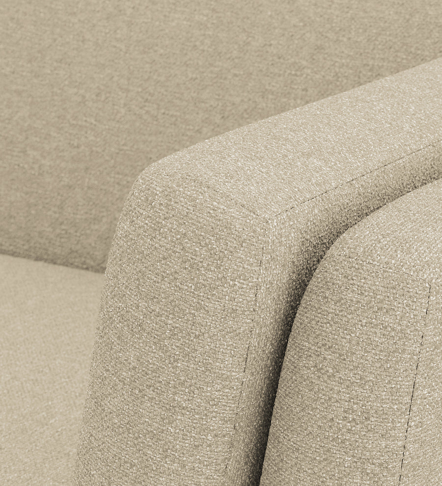 Candy Fabric 1 Seater Sofa In Cotton Beige Colour - Febonic Living