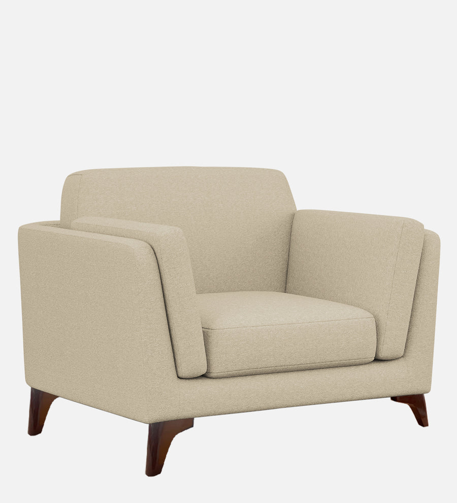 Candy Fabric 1 Seater Sofa In Cotton Beige Colour - Febonic Living