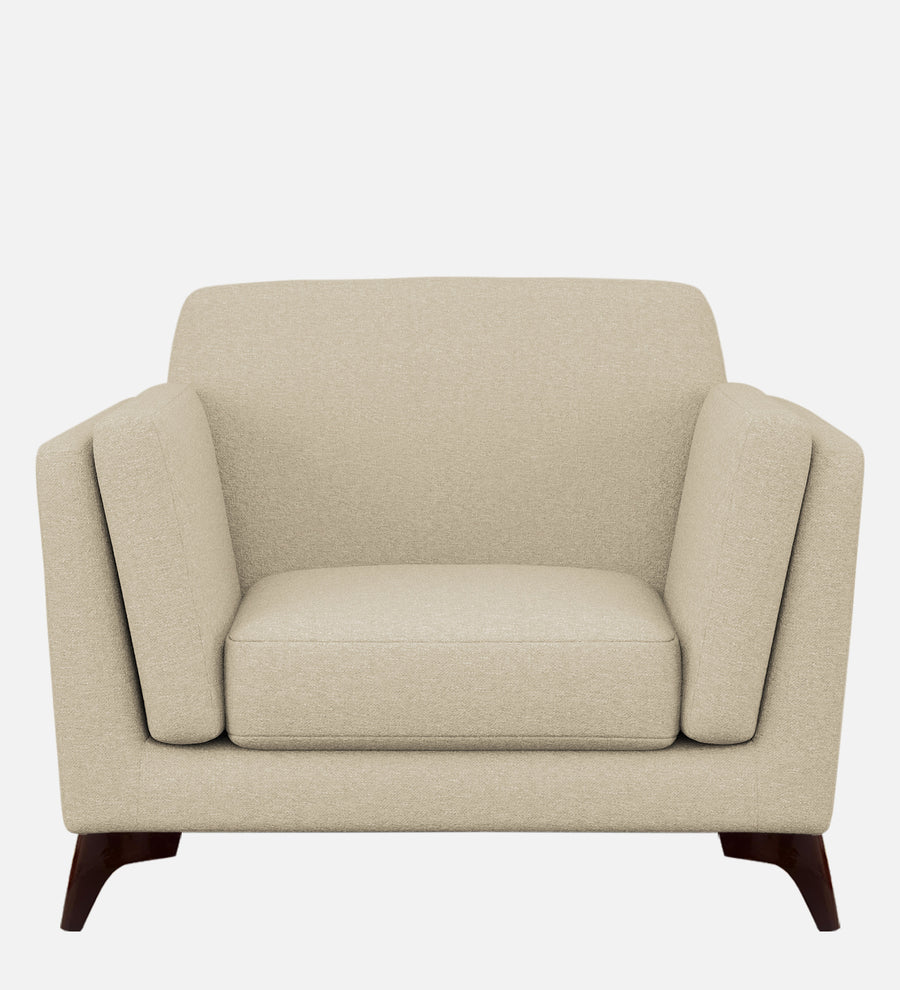 Candy Fabric 1 Seater Sofa In Cotton Beige Colour - Febonic Living