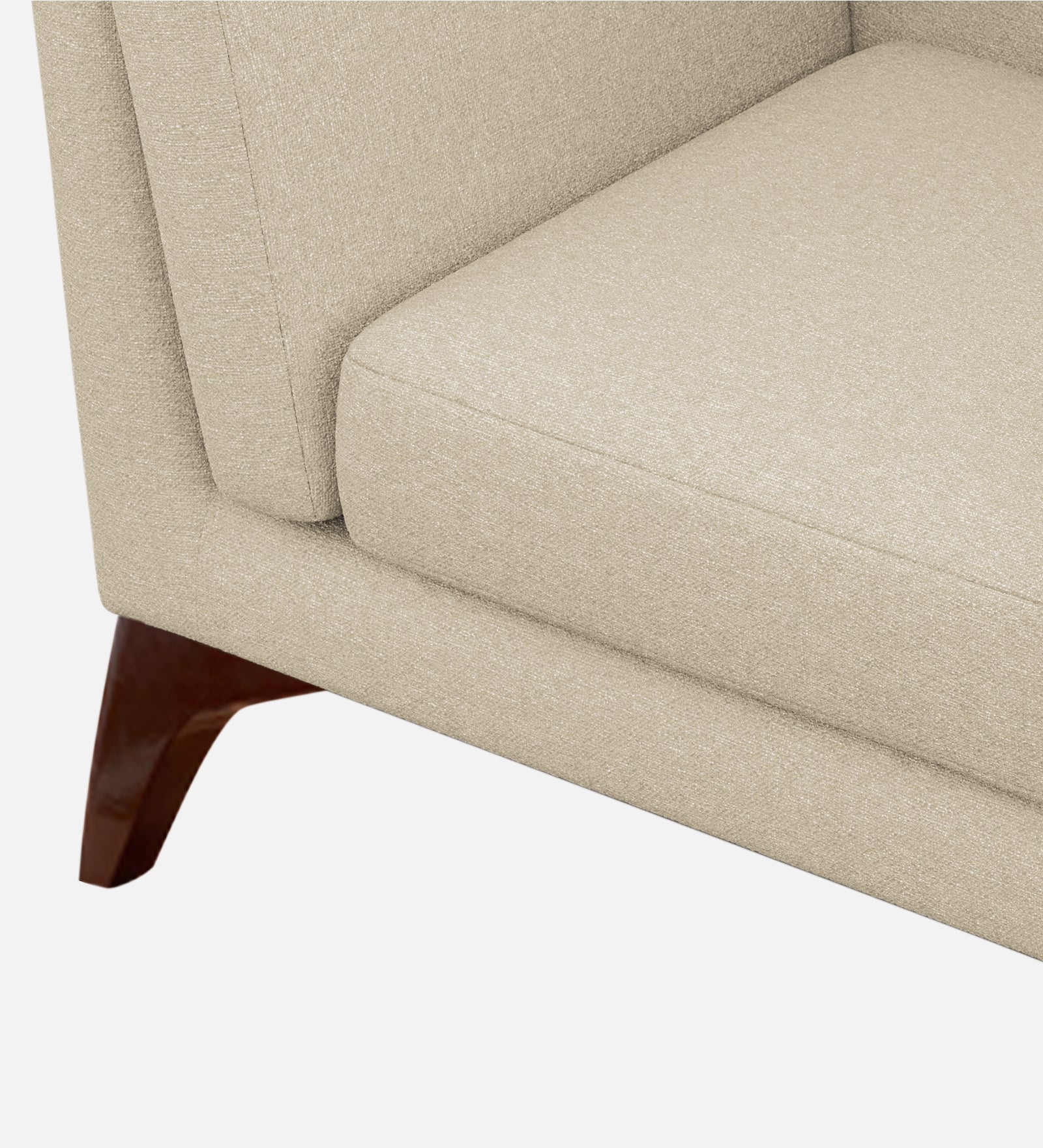 Candy Fabric 1 Seater Sofa In Cotton Beige Colour