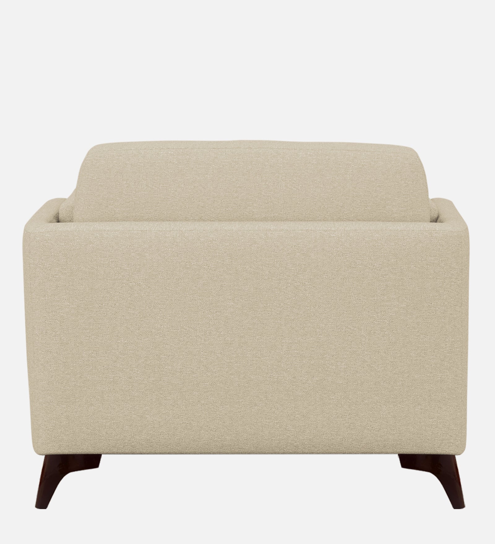 Candy Fabric 1 Seater Sofa In Cotton Beige Colour