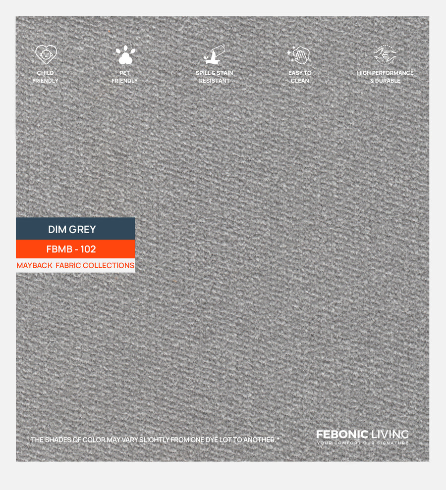 Candy Fabric 1 Seater Sofa In Dim Grey Colour - Febonic Living