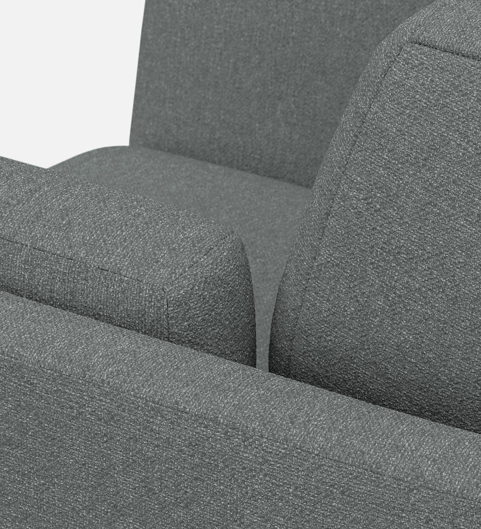 Candy Fabric 1 Seater Sofa In Nimbus Grey Colour
