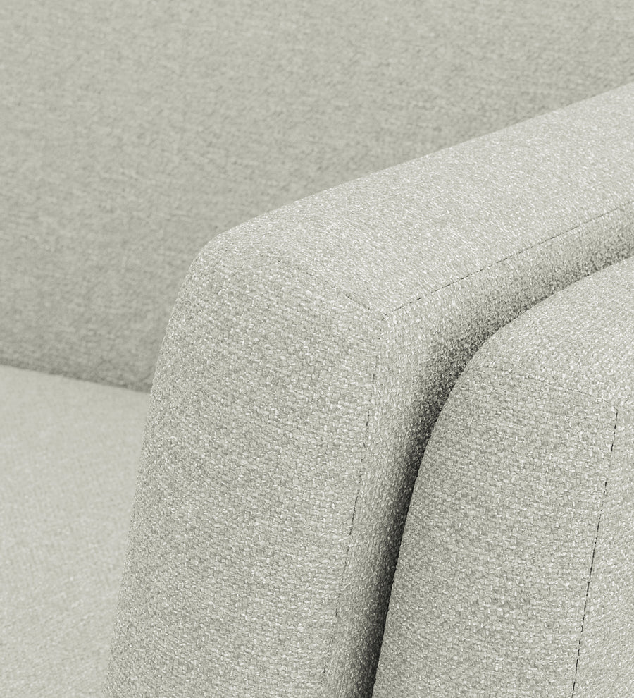 Candy Fabric 1 Seater Sofa In Pearl White Colour - Febonic Living