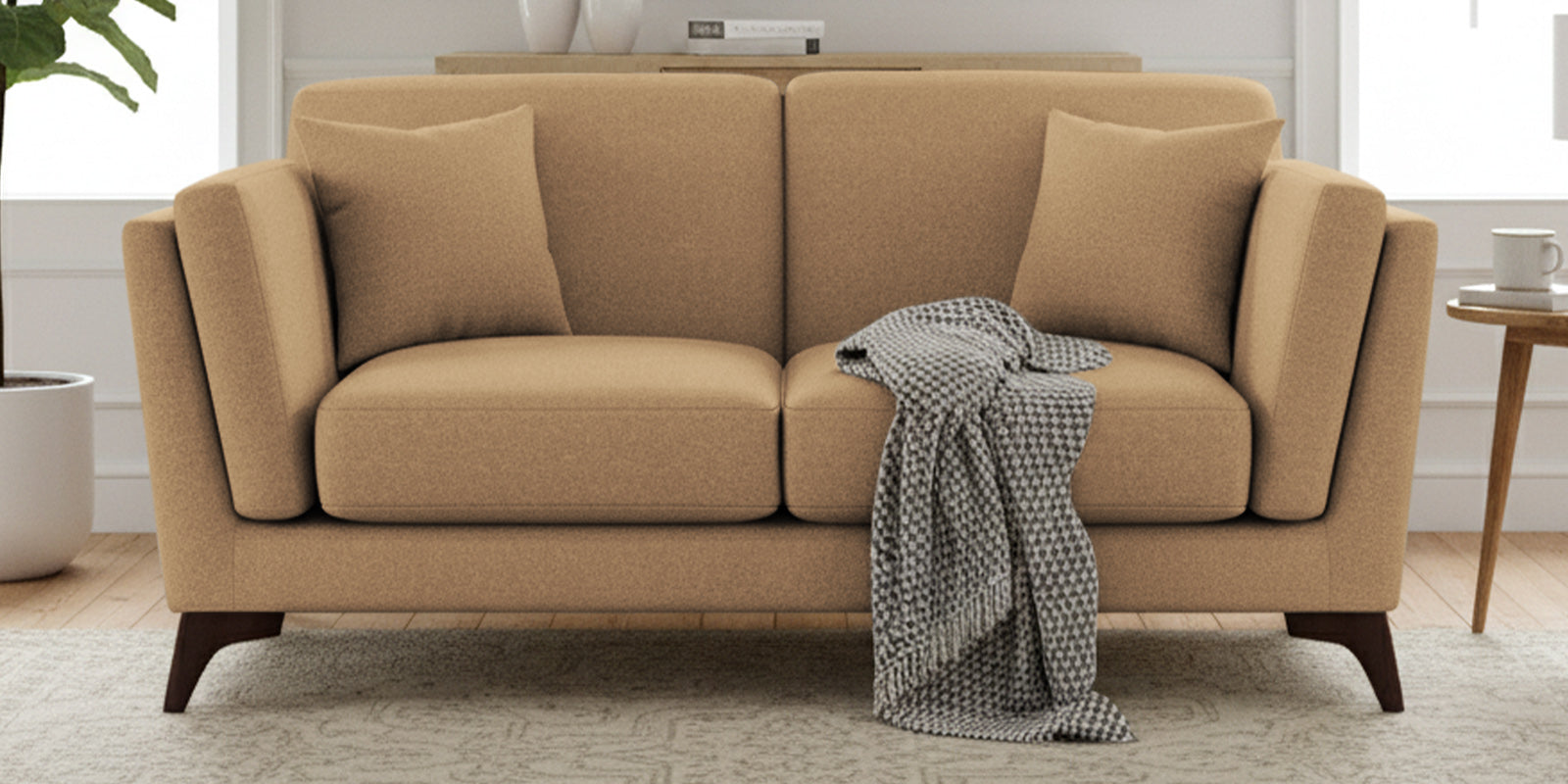 Candy Fabric 2 Seater Sofa In Copper Brown Colour