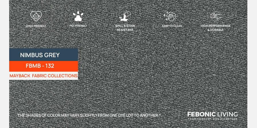 Candy Fabric 2 Seater Sofa In Nimbus Grey Colour - Febonic Living