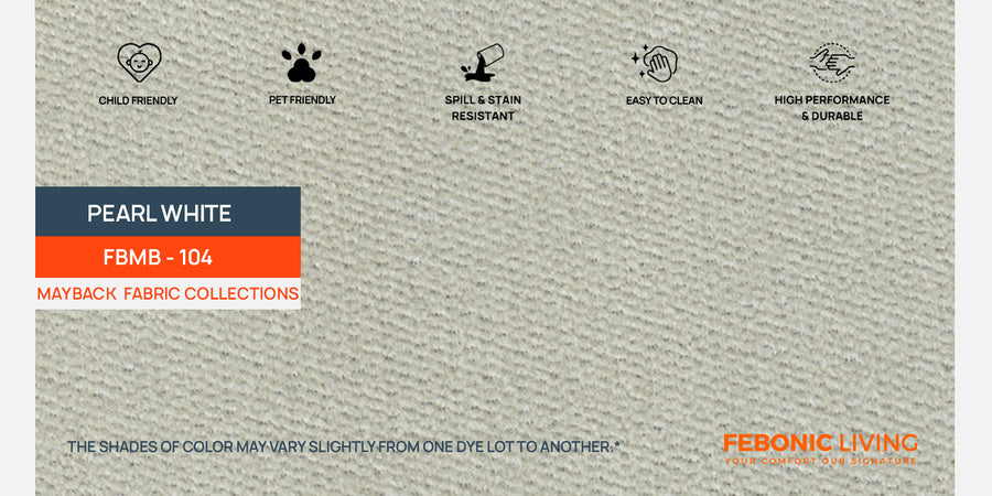 Candy Fabric 2 Seater Sofa In Pearl White Colour - Febonic Living