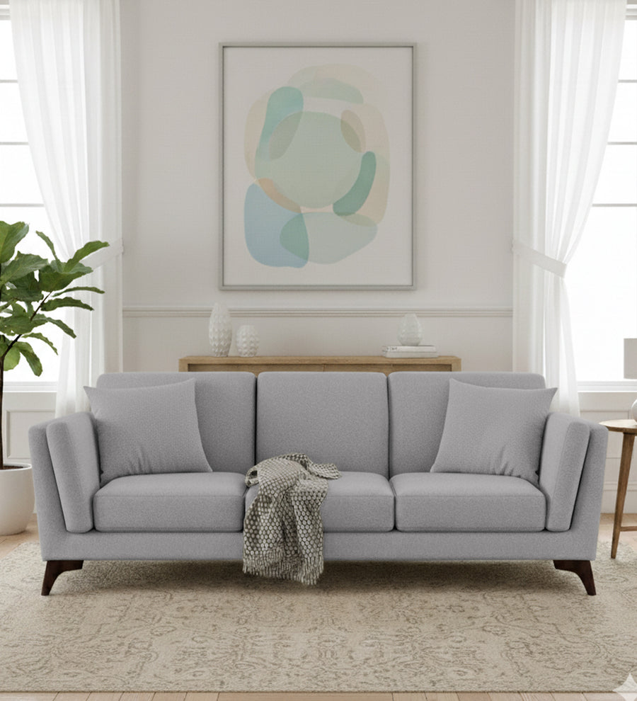 Candy 3 Seater Fabric Sofa - Dim Grey by Febonic Living