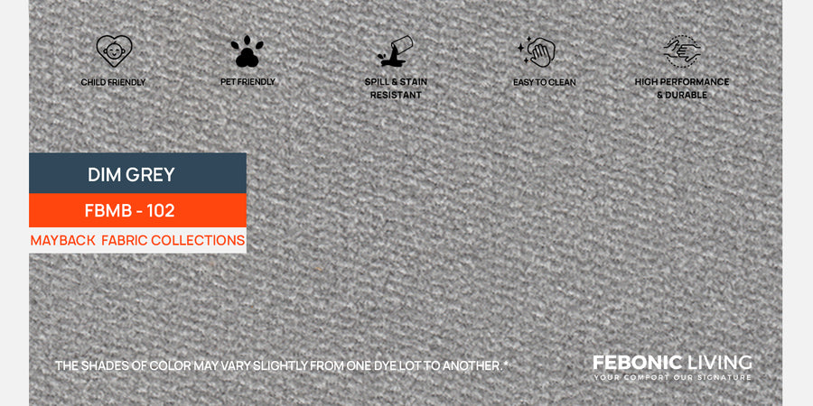 Candy Fabric 3 Seater Sofa In Dim Grey Colour - Febonic Living