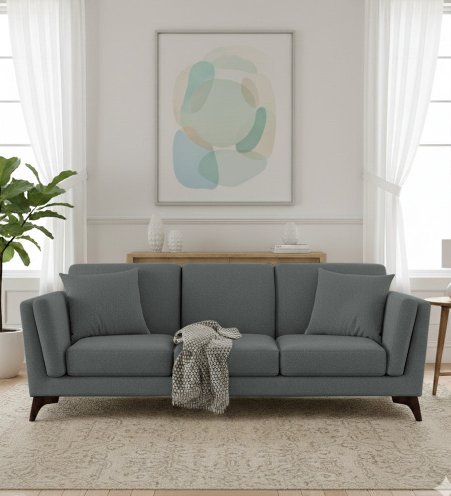 Candy 3 Seater Fabric Sofa - Nimbus Grey by Febonic Living