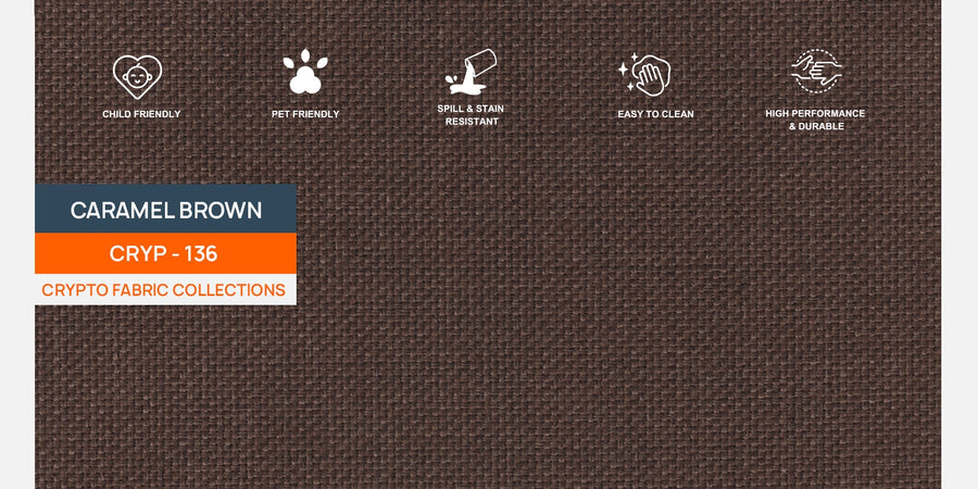 Marsela Fabric 3 Seater Sofa In Caramel Brown Colour - Febonic Living