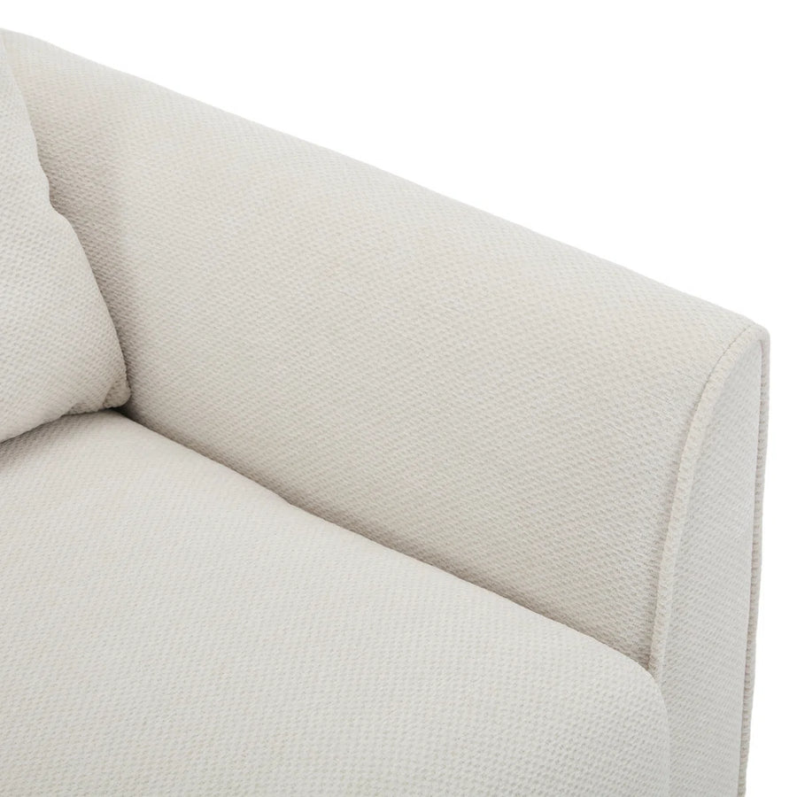 Kavira Fabric Arm Chair In Bone Beige Colour - Febonic Living