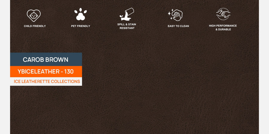 Sterio Leatherette 3 Seater Sofa In Carob Brown Colour - Febonic Living