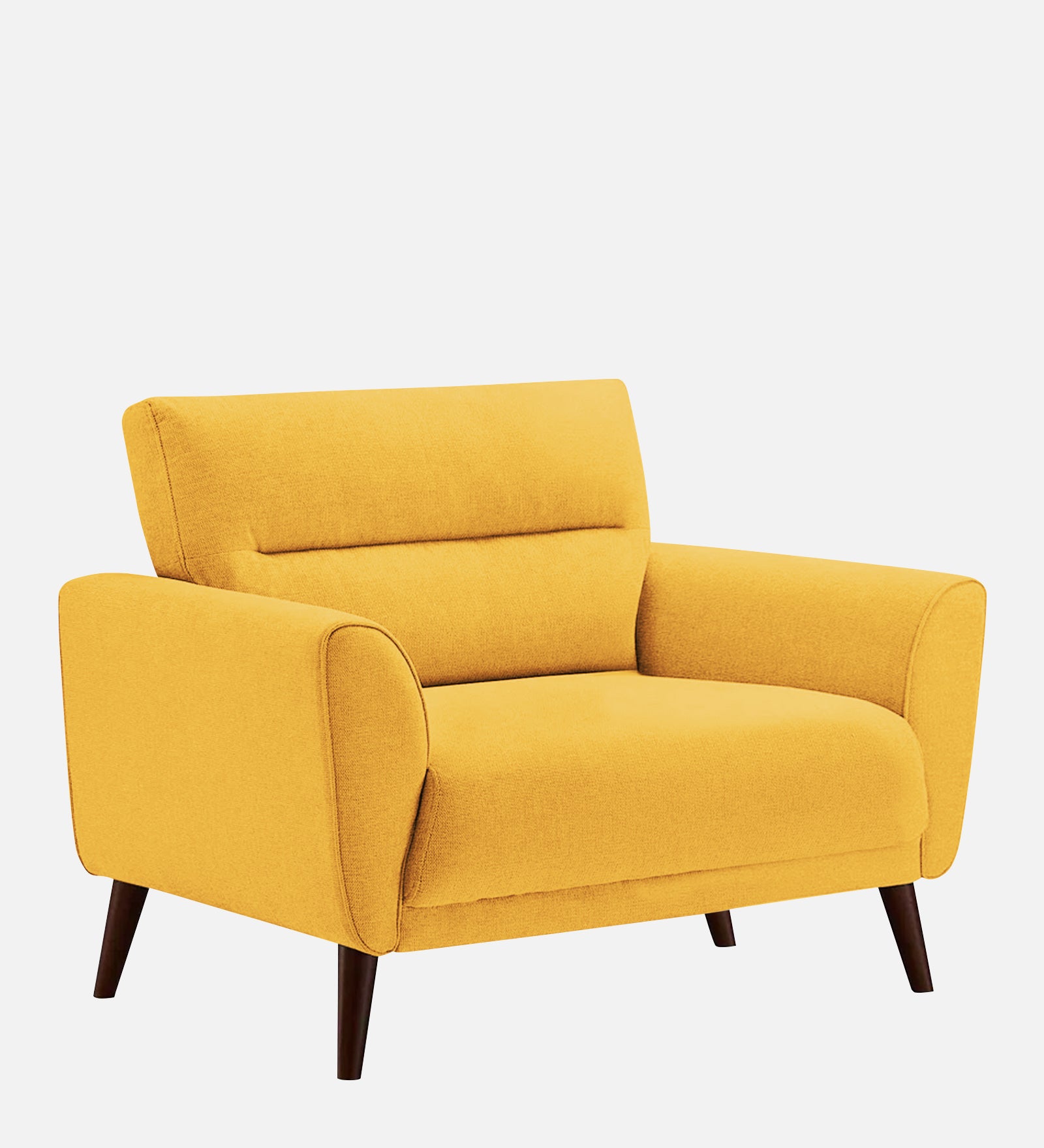 Castro Fabric 1 Seater Sofa In Bold Yellow Colour - Febonic Living