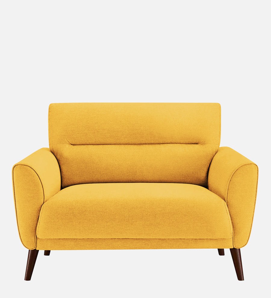 Castro Fabric 1 Seater Sofa In Bold Yellow Colour - Febonic Living