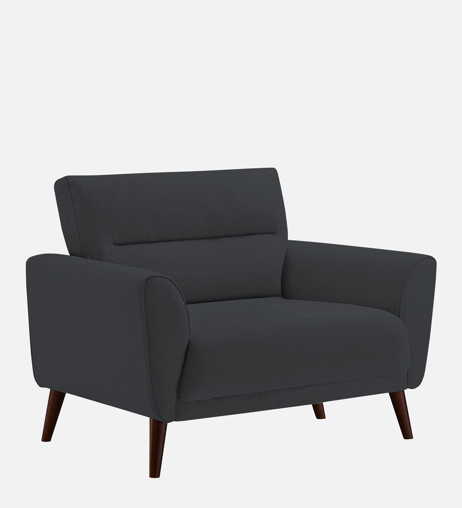 Castro Fabric 1 Seater Sofa In Charcoal Grey Colour - Febonic Living