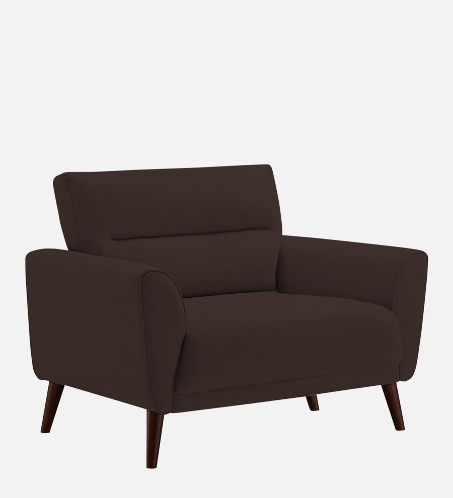 Castro Fabric 1 Seater Sofa In Coffee Brown Colour - Febonic Living