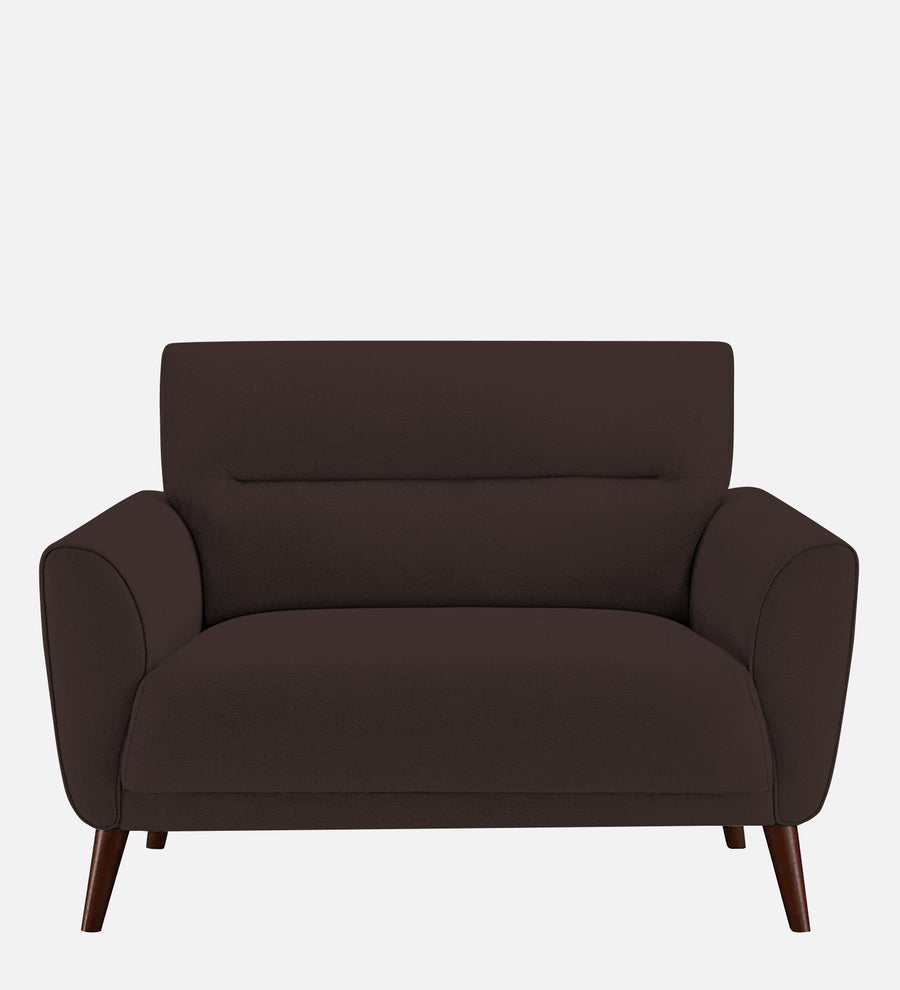 Castro Fabric 1 Seater Sofa In Coffee Brown Colour - Febonic Living