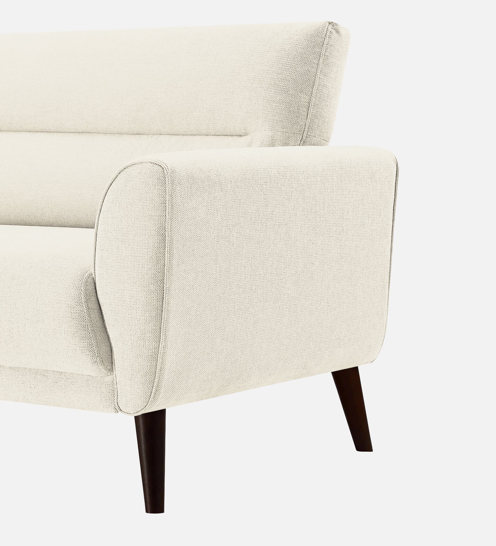 Castro Fabric 1 Seater Sofa In Ivory Cream Colour - Febonic Living