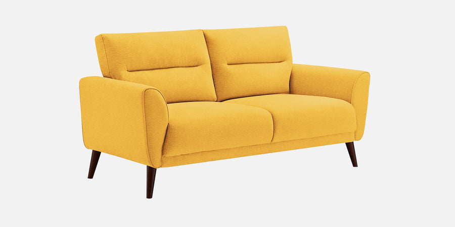 Castro Fabric 2 Seater Sofa In Bold Yellow Colour - Febonic Living