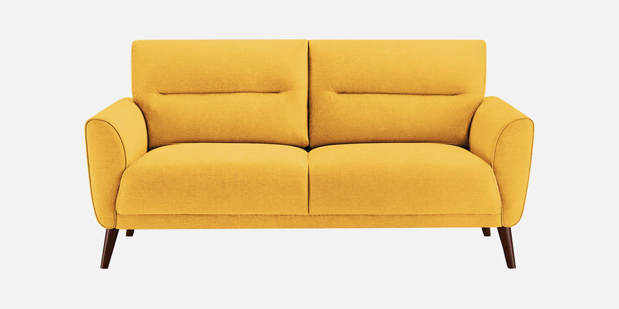 Castro Fabric 2 Seater Sofa In Bold Yellow Colour - Febonic Living
