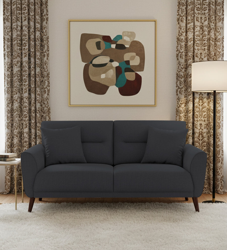 Castro  2 Seater Fabric Sofa - Charcoal Grey by Febonic Living